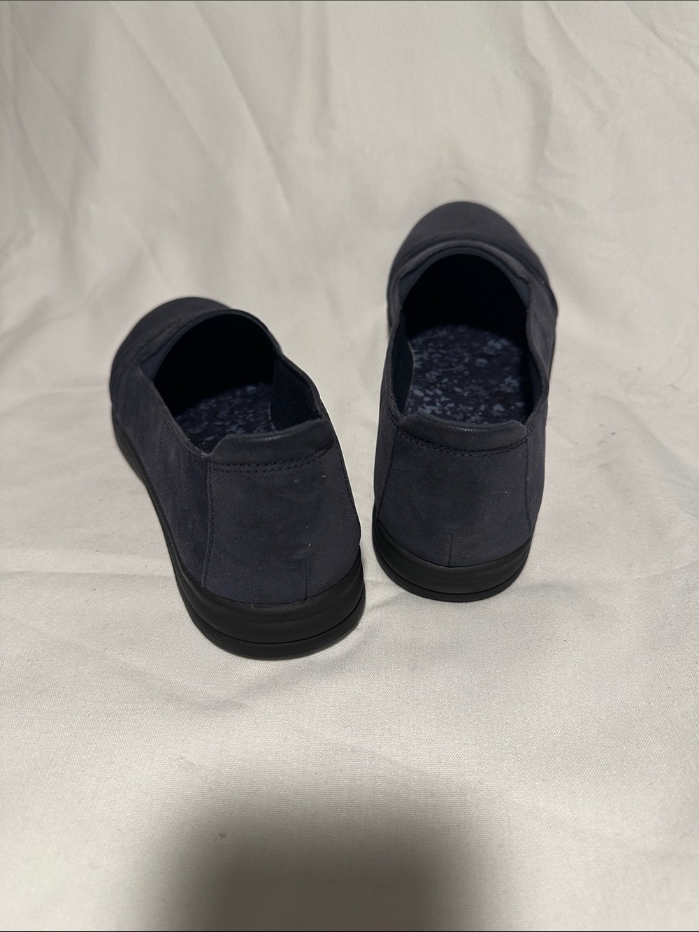 Clarks Navy Blue Slip-On Women's Loafers - Picture 3 of 4